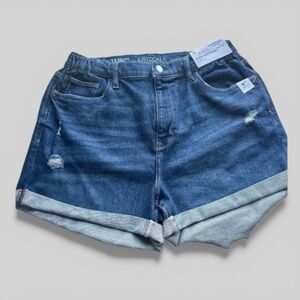 Arizona Jeans Co. New curvy midi short high rise no waist gap shorts size 12